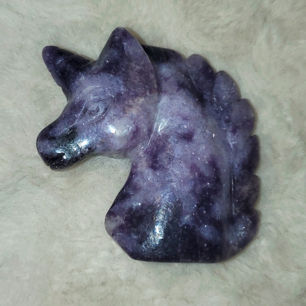 Unique Unicorn Purple Fluorite stone